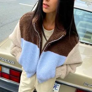 Oak & Fort - Colour Block Sherpa Jacket